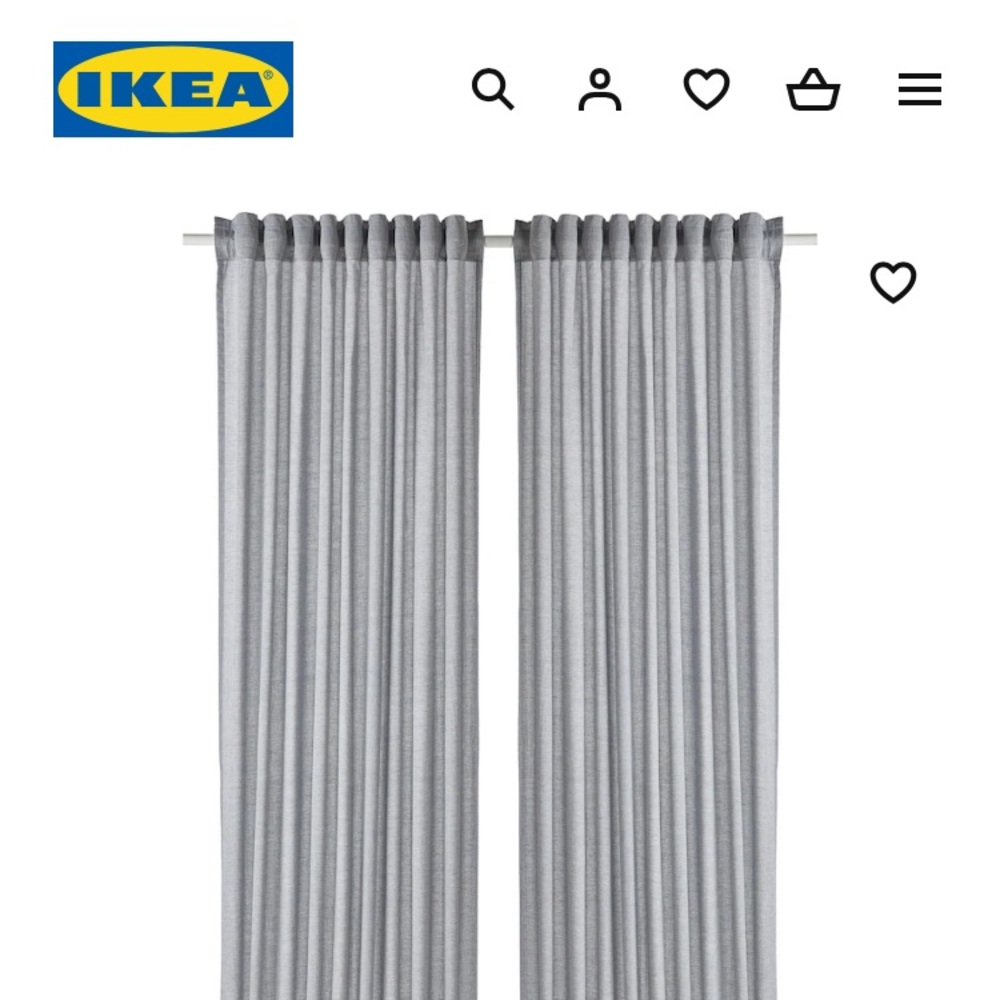 Ikea hannalill curtains gray 57x98”